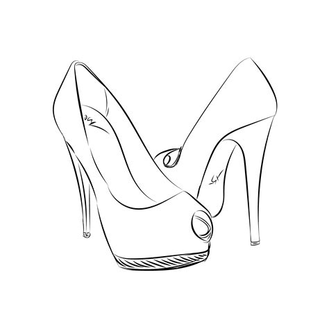 drawings of high heels|high heels drawing pattern.